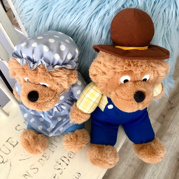 BERENSTAIN BEARS, Vintage 1997, Mama And Papa Bear, Plush, Set of 2 - Picture 2 of 16